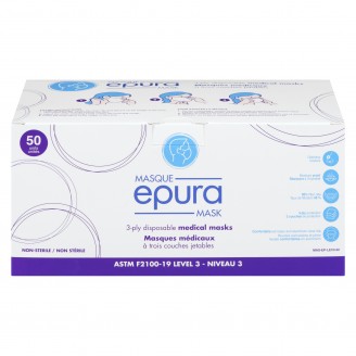 Epura Level 3 3-Ply Disposable Medical Masks, 50 Count